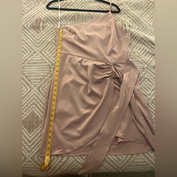 Lulu's Light Pink One-Shoulder Dress - Picture 6 of 6